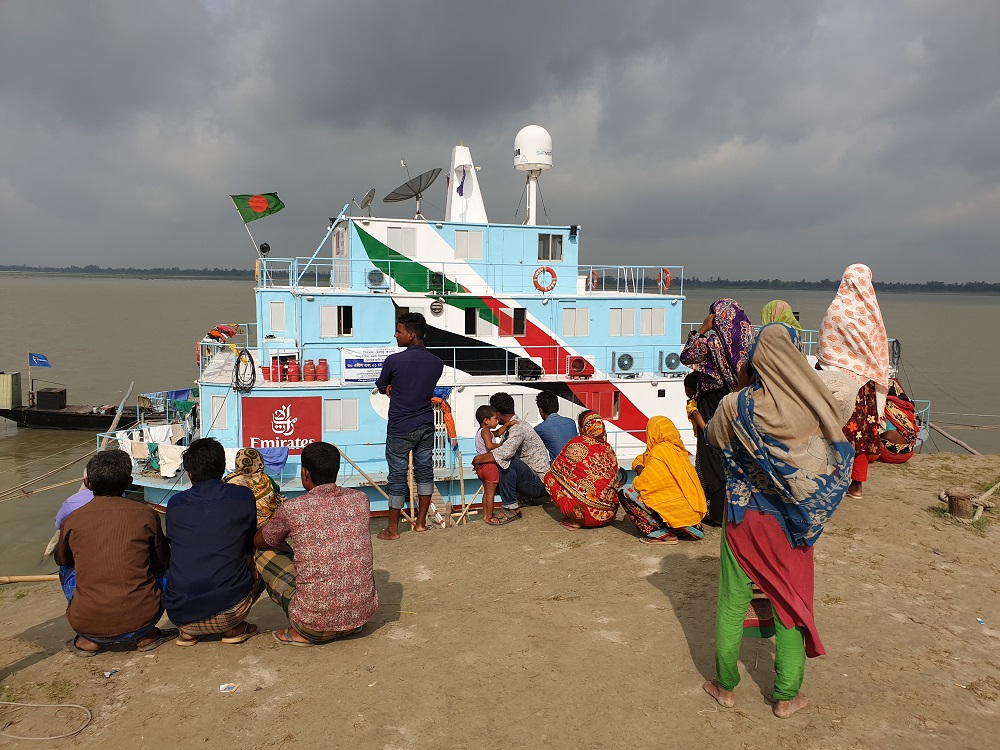 For residents of the shifting islands in Northern Bangladesh, boats are the only way they can connect to the main land May 3, 2019. u00e2u20acu201d Thomson Reuters Foundation pic
