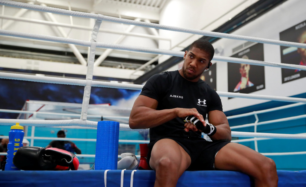 Anthony Joshua during media day at English Institute of Sport, Sheffield, Britain May 1, 2019. u00e2u20acu201d Action Images pic via Reuters