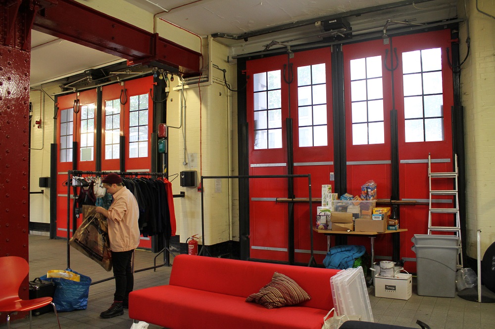 A general view of a former fire station that has been turned into Britainu00e2u20acu2122s first permanent homeless shelter for LGBT+ people that is run by The Outside Project, in Clerkenwell, central London May 16, 2019. u00e2u20acu201d Thomson Reuters Foundation pic