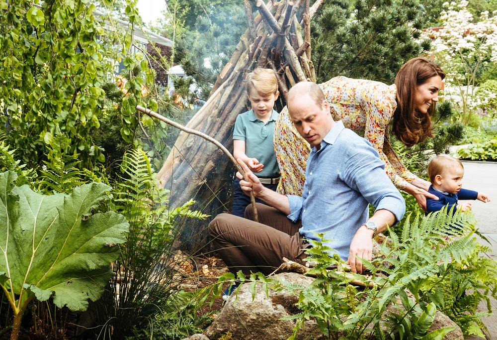 Prince William and Kate, with Prince George and Prince Louis explore the Adam White and Andree Davies co-designed garden ahead of the RHS Chelsea Flower Show in London May 19, 2019. u00e2u20acu201d Matt Porteous/PA Wire/Handout via Reuters