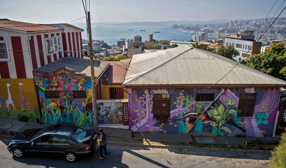 View of street murals in Valparaiso, Chile April 09, 2019. u00e2u20acu201d AFP pic       