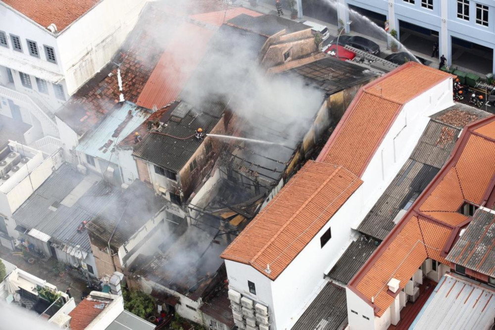 The Singapore Civil Defence Force responded to the fire at 14 Dickson Road May 16, 2019. u00e2u20acu201d Nuria Ling/TODAY pic