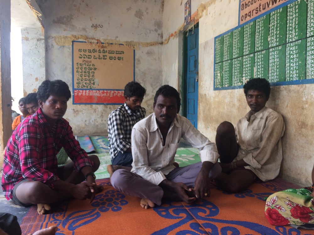A meeting of the Chenchu community members underway in Pothanagudem village in southern state of Andhra Pradesh, India May 13, 2019. u00e2u20acu201d Thomson Reuters Foundation pic