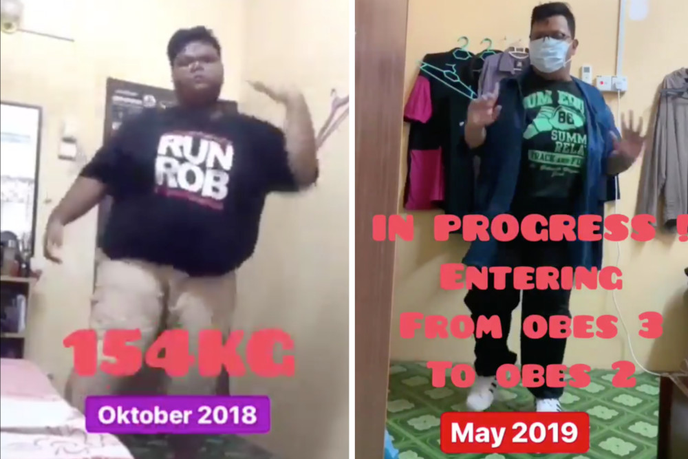 The man is now living a healthier lifestyle thanks to his love for dance and K-pop. u00e2u20acu201d  Screengrab from Twitter/wawanxz_ 
