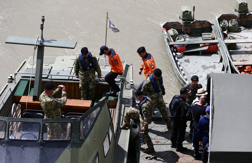 Special South Korean rescue team is seen at the site of a ship accident, which killed several people, near Margaret Bridge on the Danube river in Budapest, Hungary, May 31, 2019. u00e2u20acu201d Reuters pic