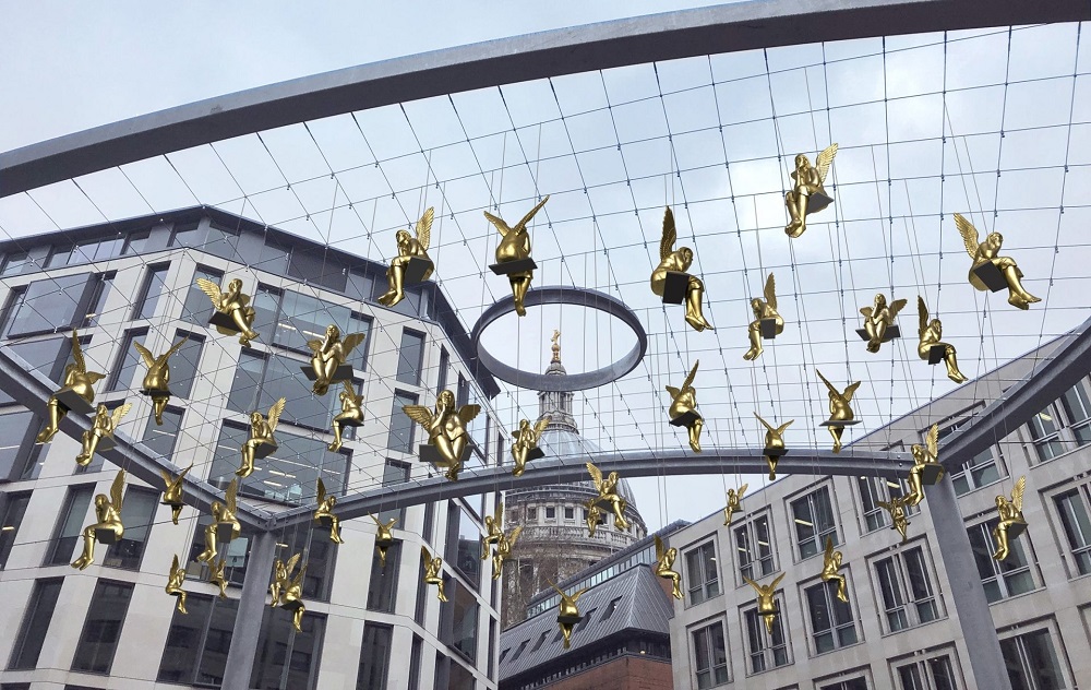 The installation u00e2u20acu02dcLunch Breaku00e2u20acu2122 is seen outside of St Paulu00e2u20acu2122s Underground station in this image courtesy of KHBT. u00e2u20acu201d AFP pic