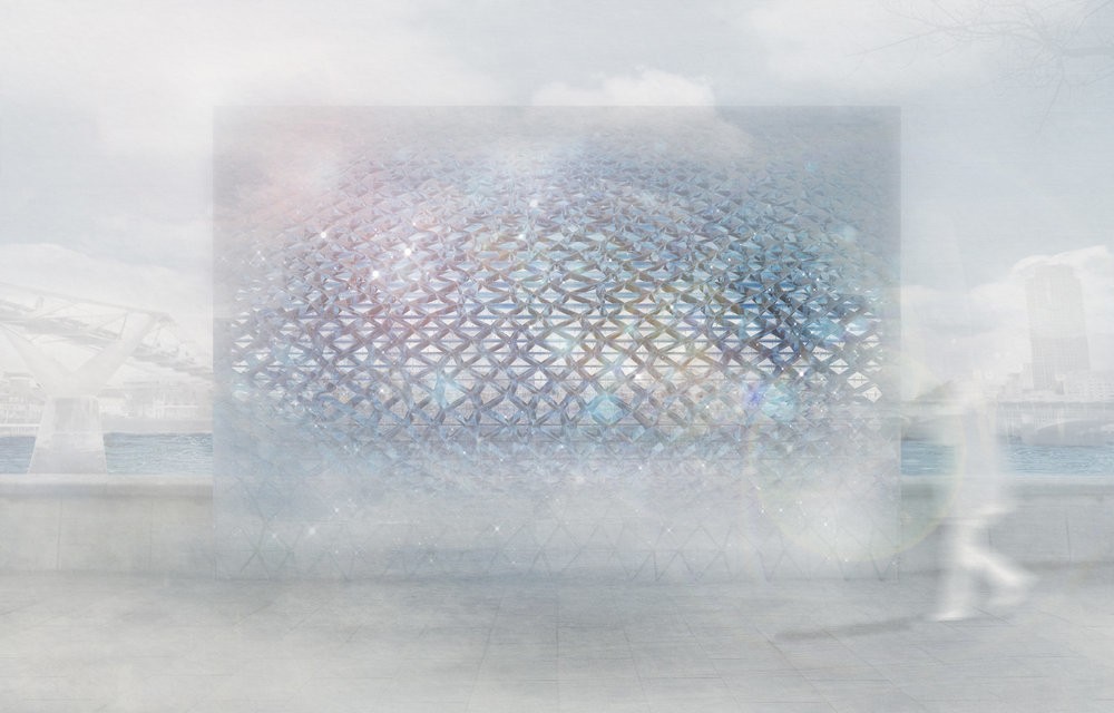 Rendering of Wolfgang Buttress’ installation ‘Liminal’, along the River Thames in this image courtesy of Wolfgang Buttress. — AFP pic
