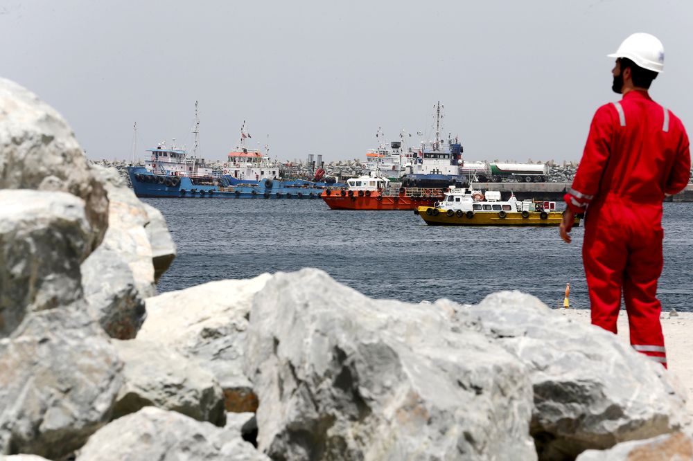 A technical staff is seen at the Port of Fujairah, United Arab Emirates, May 13, 2019. u00e2u20acu201d Reuters pic