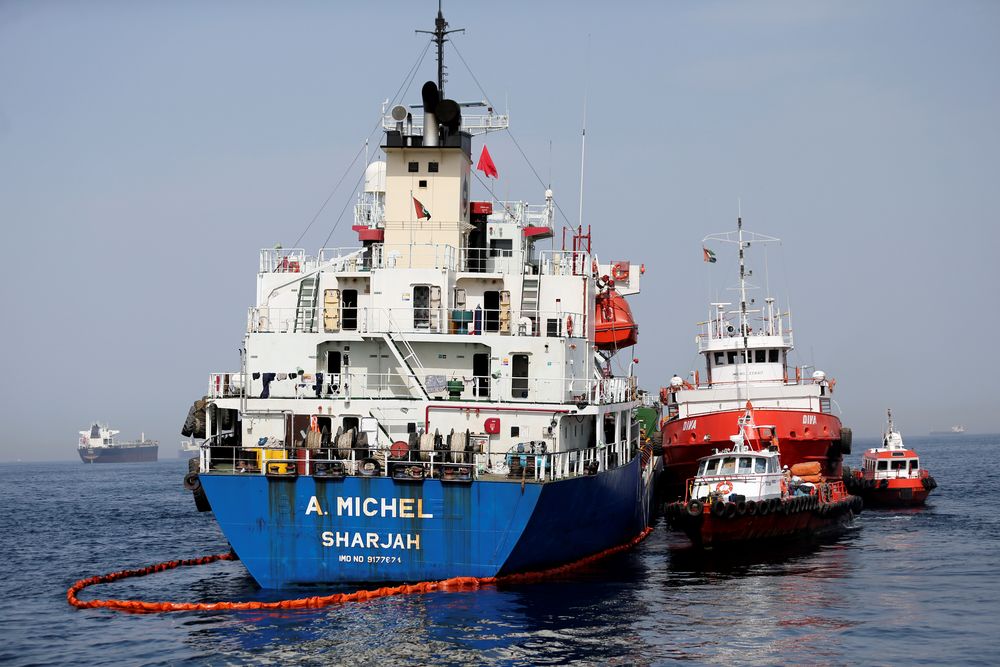 Tanker A. Michel is seen off the Port of Fujairah, United Arab Emirates, May 13, 2019. u00e2u20acu201d Reuters pic