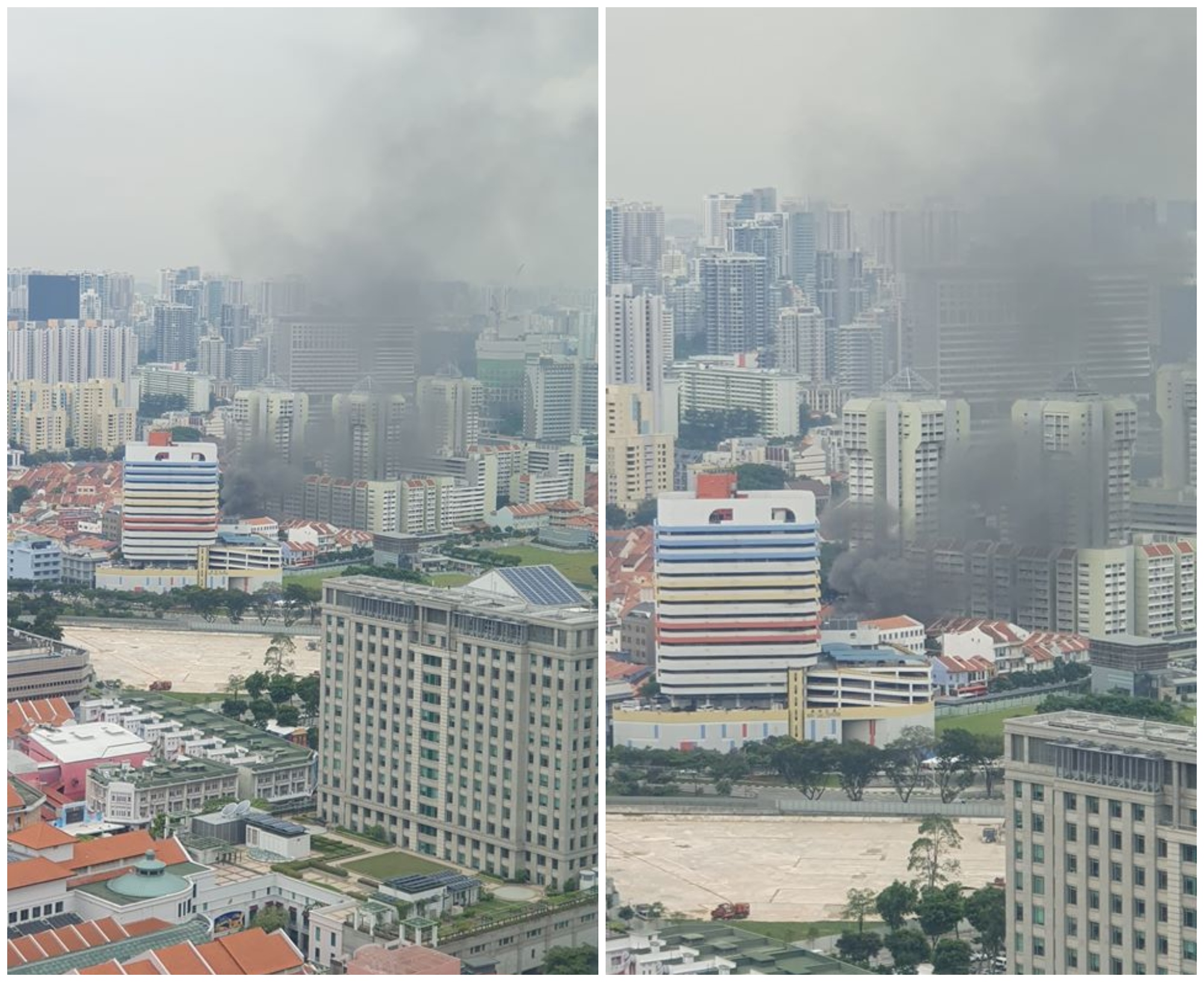 Little India up in smoke May 16, 2019. — Picture from Aisyah Wong/Facebook via TODAY 