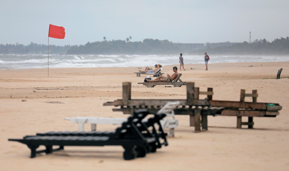 Empty sunbathing chairs are seen on a beach near hotels in a tourist area in Bentota, Sri Lanka May 2, 2019. u00e2u20acu201d Reuters pic      