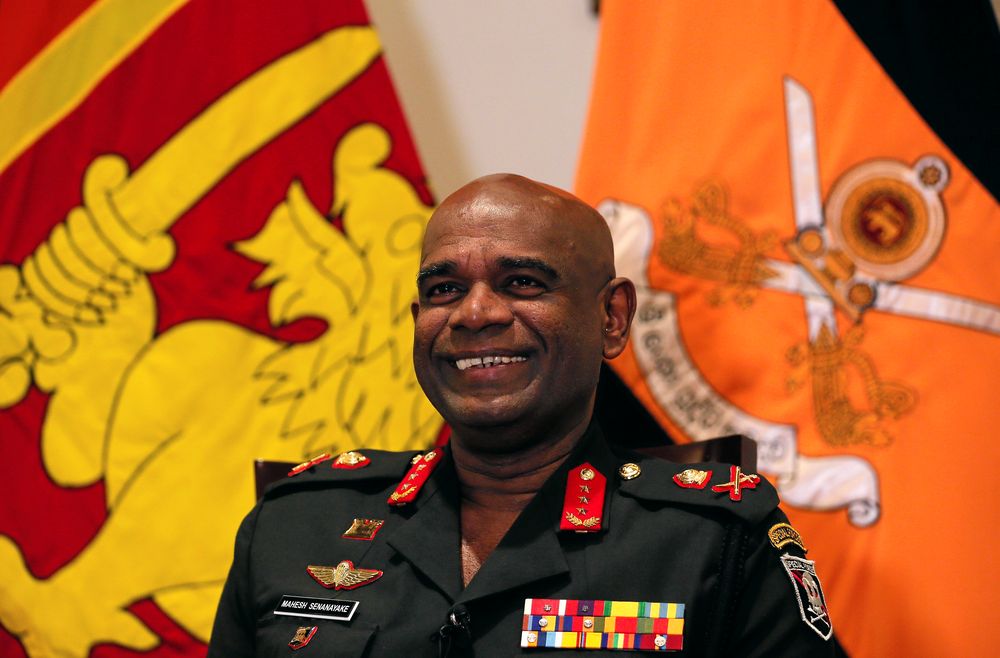 Sri Lankau00e2u20acu2122s Army commander Mahesh Senanayake speaks during an interview with Reuters at the Army Headquarters in Colombo, Sri Lanka, May 10, 2019. u00e2u20acu201d Reuters pic