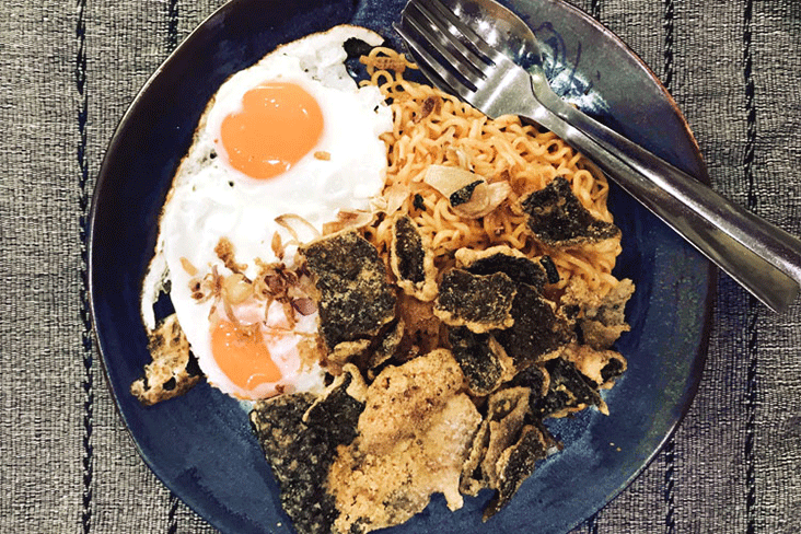 You know you’ve gone too far when every ingredient is laced with salted egg yolk...