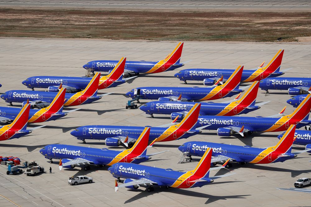 A number of grounded Southwest Airlines Boeing 737 MAX 8 aircraft are shown parked at Victorville Airport in Victorville, California, March 26, 2019. u00e2u20acu201d Reuters pic