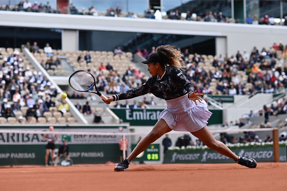 Japan's Naomi Osaka returns the ball to Slovakia's Anna Karolina Schmiedlova during their women's singles first round match on day three of The Roland Garros 2019 French Open tennis tournament in Paris May 28, 2019. u00e2u20acu201d AFP pic