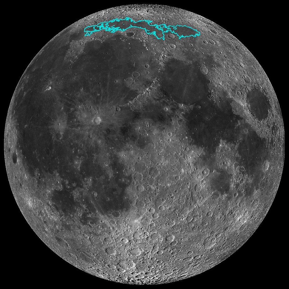In this image, a mosaic composed of many images taken by Nasau00e2u20acu2122s Lunar Reconnaissance Orbiter (LRO), and released by Nasa on May 13, 2019, shows new surface features (outlined) of the Moon, discovered in a region called Mare Frigoris. u00e2u20acu201d Nasa/Ho/AFP pic