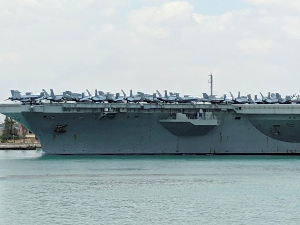 US aircraft carrier the USS Abraham Lincoln is pictured while it travels through the Suez Canal in Egypt May 9, 2019 in this picture obtained from social media. u00e2u20acu201d Bud Kinsey picture via Reuters