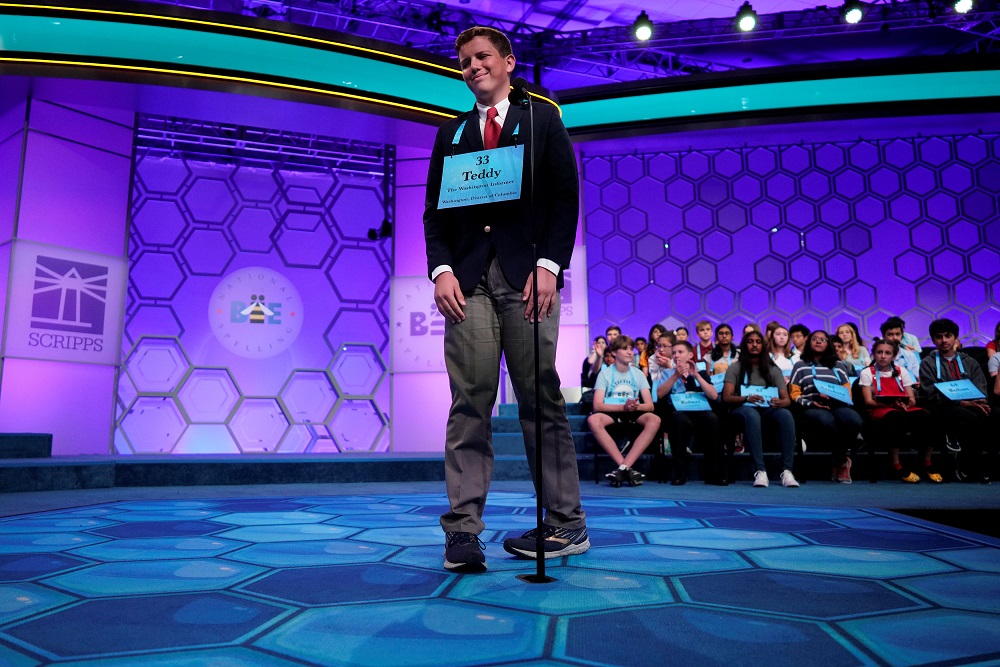 Theodore Palmore of Washington, DC spells during the third round of the 92nd annual Scripps National Spelling Bee in National Harbour, Maryland May 28, 2019. u00e2u20acu201d Reuters pic      