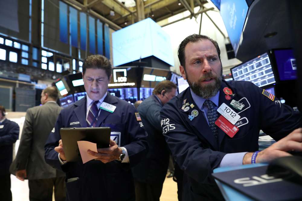 Traders work on the floor at the New York Stock Exchange (NYSE) in New York May 6, 2019. u00e2u20acu2022 Reuters pic 