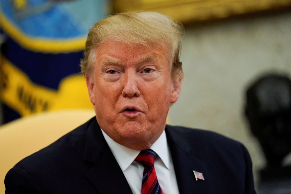US President Donald Trump answers a question during an Oval Office meeting with Slovakiau00e2u20acu2122s Prime Minister Peter Pellegrini at the White House in Washington, US May 3, 2019. u00e2u20acu201d Reuters pic