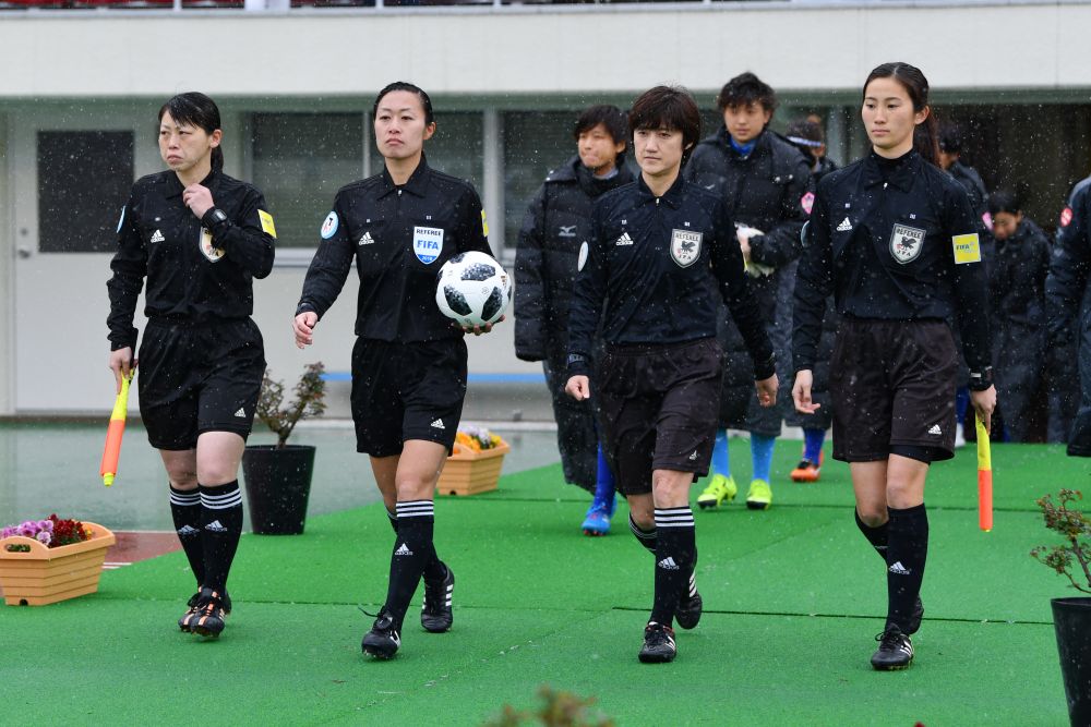Yoshimi Yamashita (second from left) will officiate the AFC Cup match between Myanmaru00e2u20acu2122s Yangon United and Cambodiau00e2u20acu2122s Naga World. u00e2u20acu201d Reuters pic