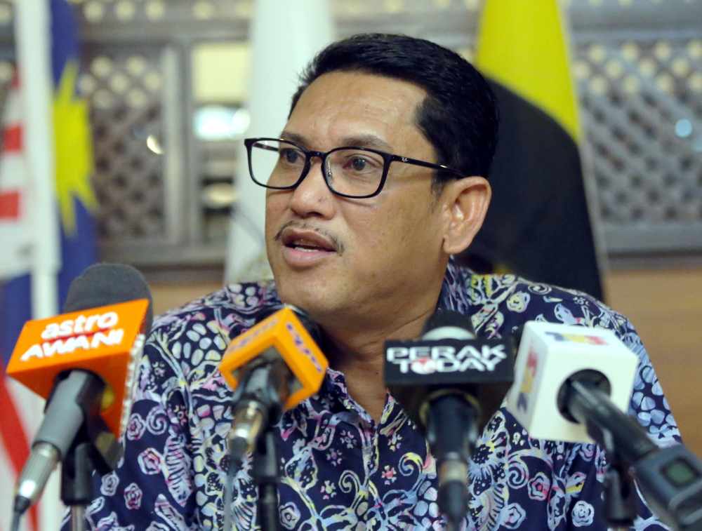 Perak Mentri Besar Datuk Seri Ahmad Faizal Azumu speaks to reporters in a special interview session at his official residence in Ipoh May 13, 2019. u00e2u20acu2022 Picture by Farhan Najib