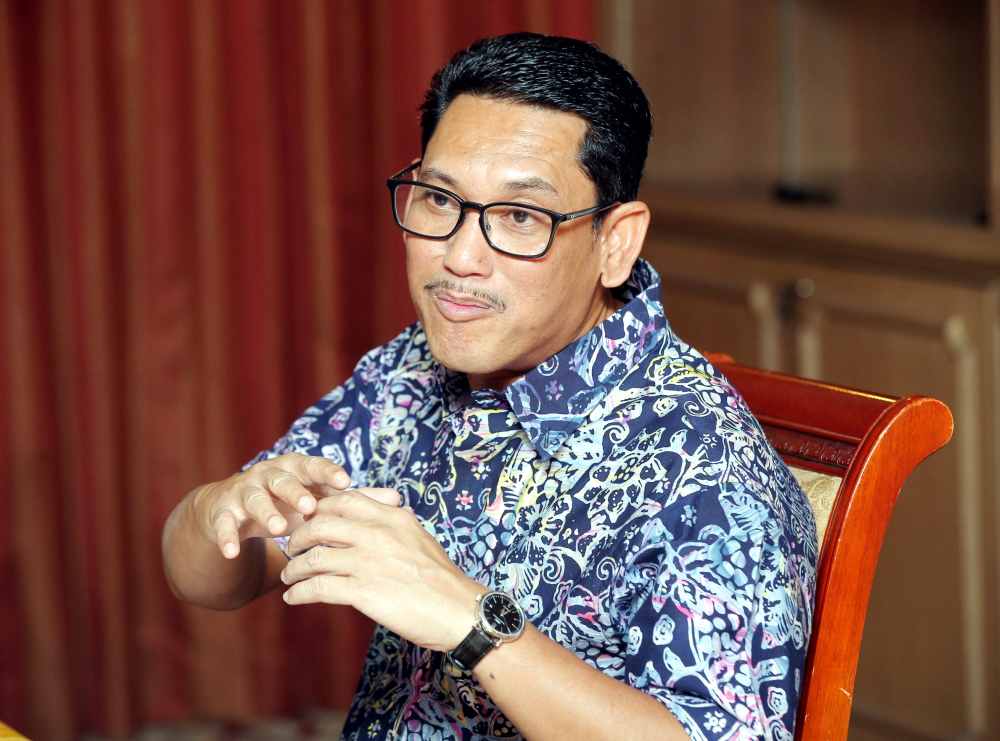 Perak Mentri Besar Datuk Seri Ahmad Faizal Azumu speaks to reporters in a special interview session at his official residence in Ipoh May 13, 2019. u00e2u20acu2022 Picture by Farhan Najib