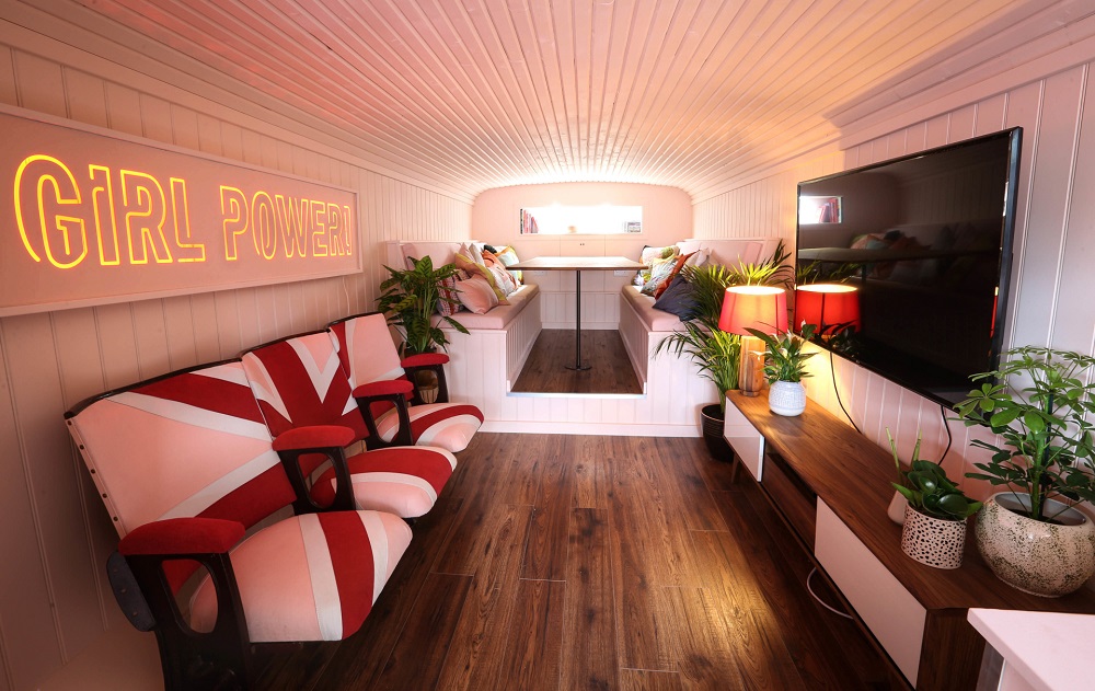 The inside of the Spice Bus is seen in this picture courtesy of Airbnb/Annie Back. — AFP pic