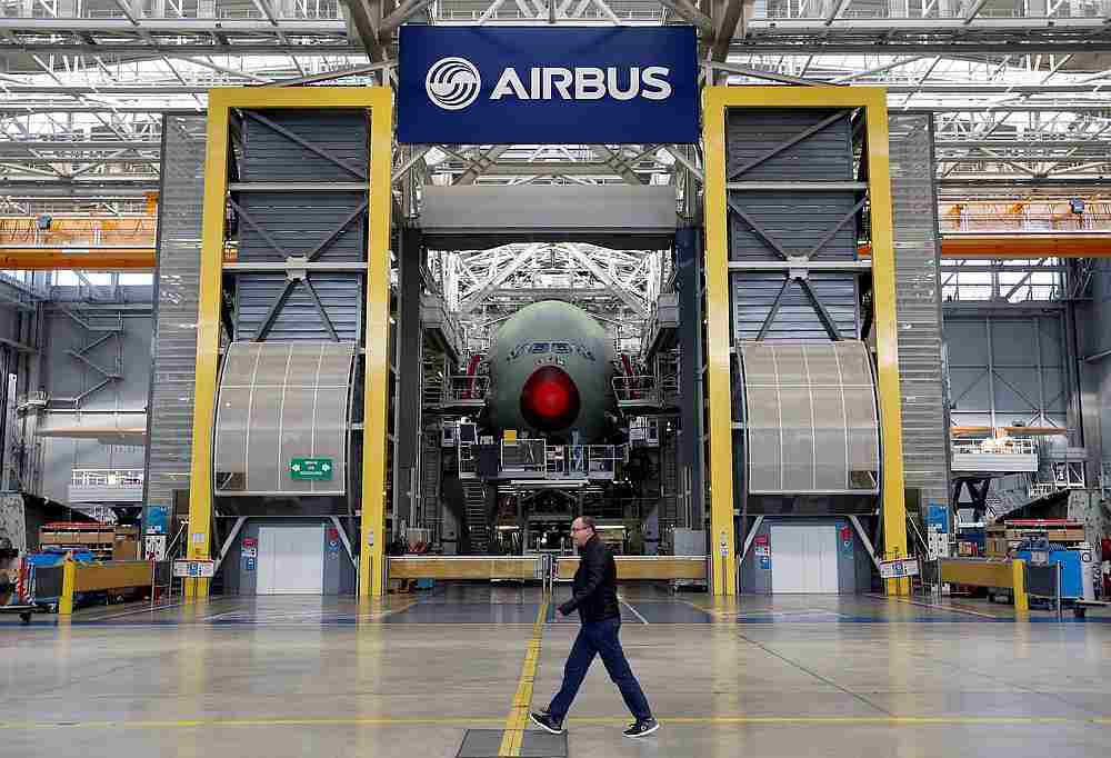 An employee walks in front of an Airbus A380 at the final assembly line at Airbus headquarters in Blagnac near Toulouse, France March 21, 2018. u00e2u20acu201d Reuters pic