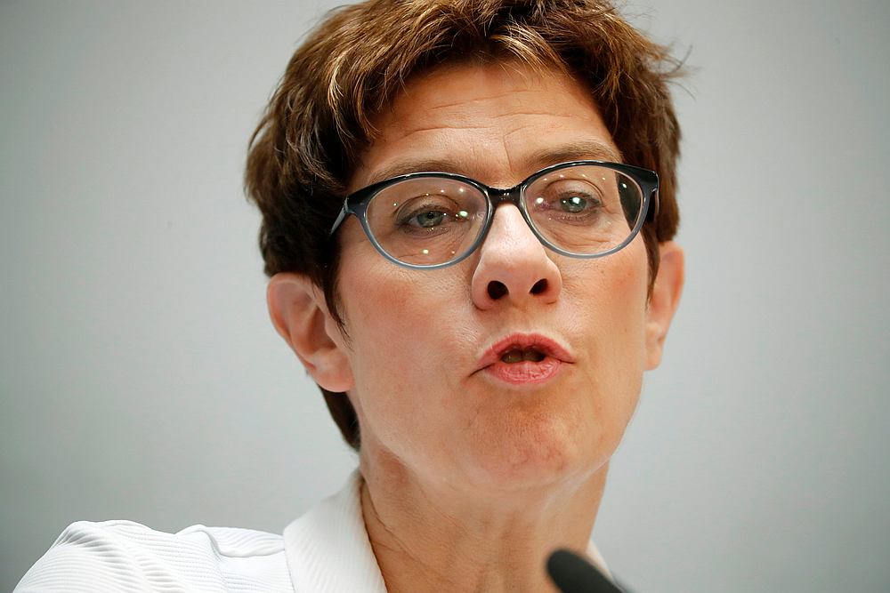 Annegret Kramp-Karrenbauer, chairwoman of Germany's Christian Democratic Union party (CDU) at a news conference in Berlin May 27, 2019. u00e2u20acu201d Reuters pic 