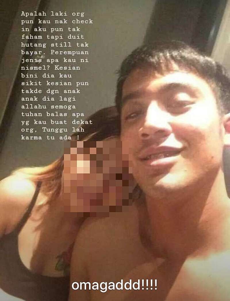The photo allegedly depicting Aliff and a girl said to be 17-years-old. u00e2u20acu201d Instagram image