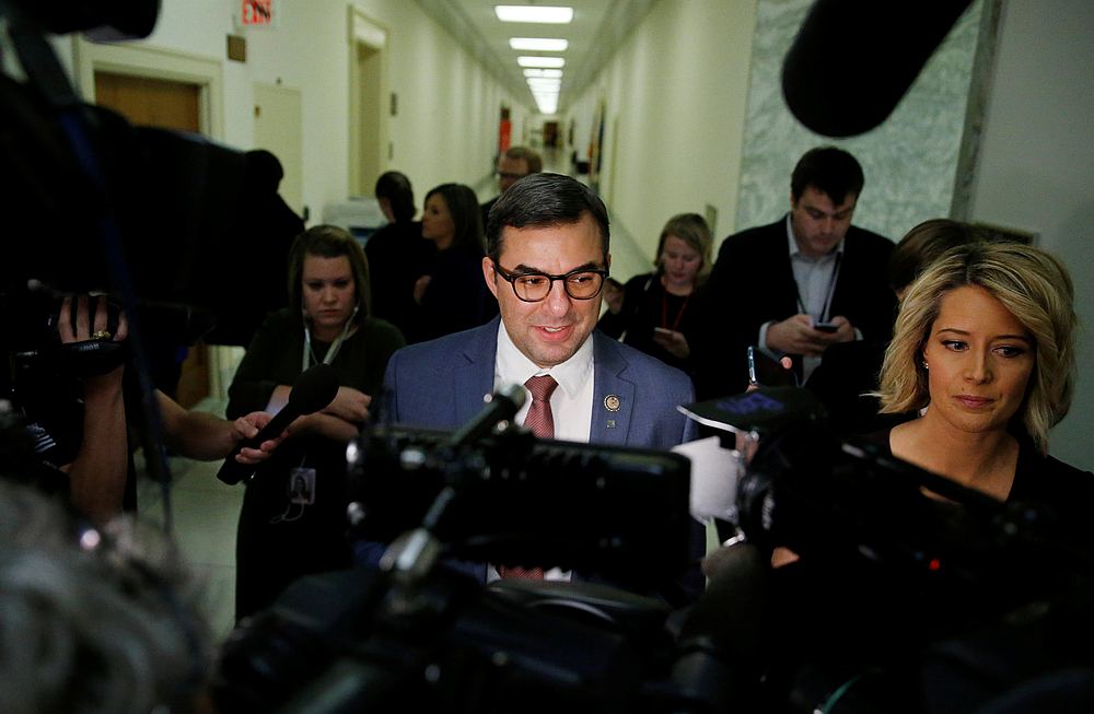 Rep. Justin Amash talks to reporters on Capitol Hill after attending a White House meeting in Washington, March 23, 2017. u00e2u20acu201d Reuters pic