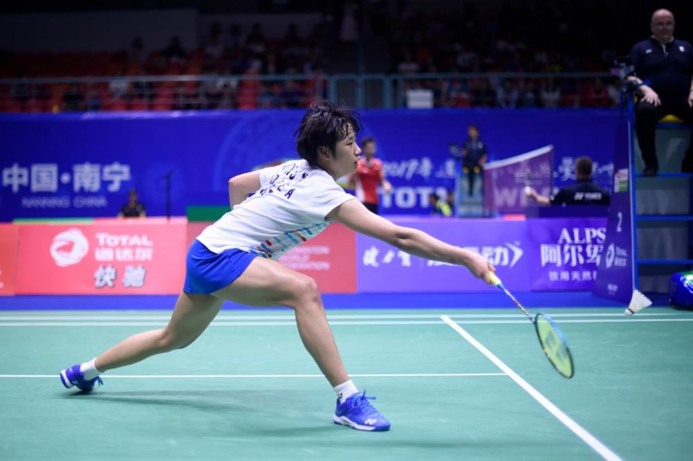 South Korea's An Se-young hits a return against Taiwan's Tai Tzu-ying during their women's singles match at the 2019 Sudirman Cup world badminton championships in Nanning, China May 22, 2019. u00e2u20acu2022 AFP pic