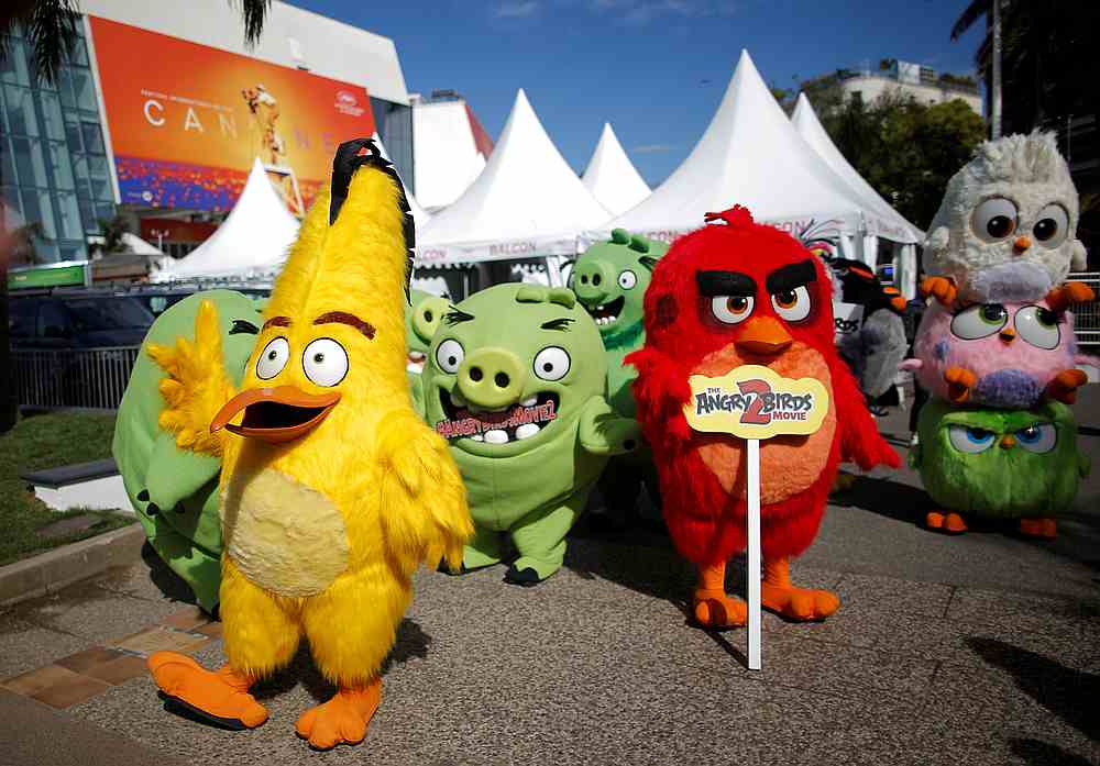 Angry Birds mascots are seen near the festival palace for the 72nd Cannes Film Festival May 13, 2019. u00e2u20acu201d Reuters pic