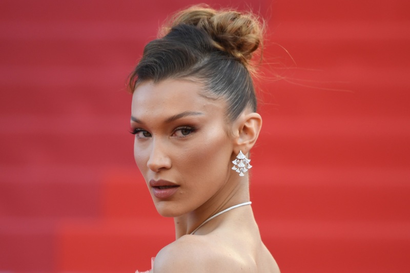 US model Bella Hadid sported a scraped-back bun at the Cannes Film Festival on May 16, 2019. u00e2u20acu2022 AFP pic