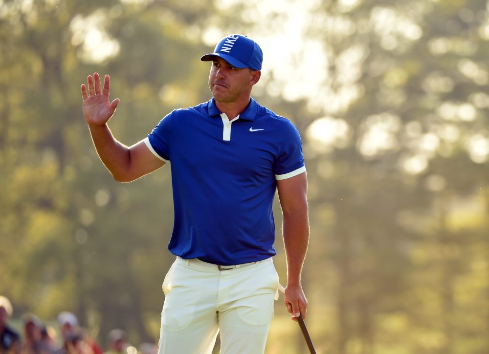 Brooks Koepka reacts after his putt on the 18th green during the second round of the PGA Championship golf tournament at Bethpage State Park u00e2u20acu2022 Black Course. u00e2u20acu2022 Picture by John David Mercer-USA TODAY Sports via Reuters