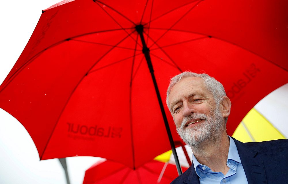 Jeremy Corbyn arrives to meet local activists following the results of local elections in Sale, Manchester May 3, 2019. u00e2u20acu201d Reuters 