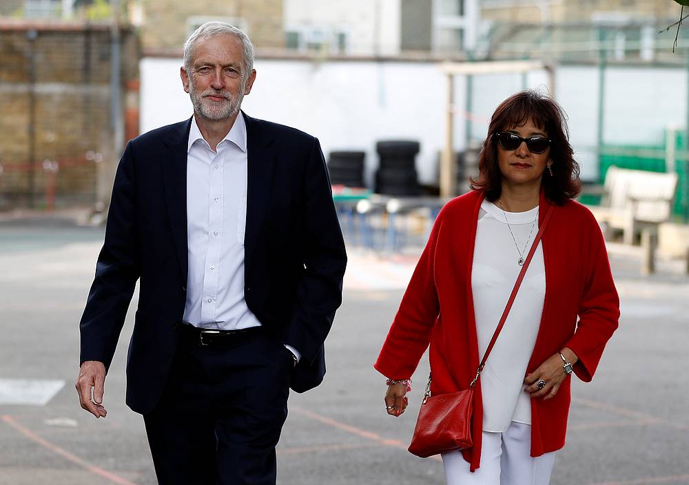 Britain's Labour Party leader Jeremy Corbyn arrives to vote at a local polling station in his constituency in London May 23, 2019. u00e2u20acu201d Reuters pic