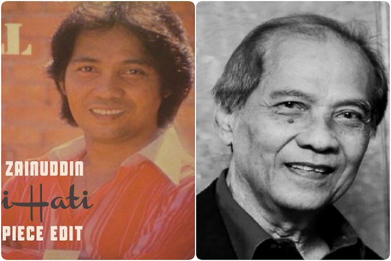 Composite image of a younger as well as more recent Datuk Dahlan Zainuddin, a popular 70s singer who died at 78. u00e2u20acu201d Bernama pic