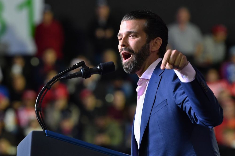 Donald Trump Jr. speaks during a rally on February 11, 2019, before US President Donald Trump addresses the audience in El Paso, Texas. u00e2u20acu201d AFP pic