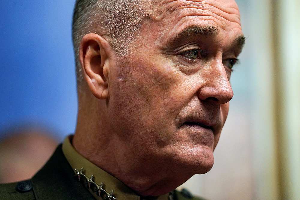 Chairman of the Joint Chiefs of Staff General Joseph Dunford arrives for a Senate subcommittee hearing on Capitol Hill in Washington May 8, 2019. u00e2u20acu201d Reuters pic
