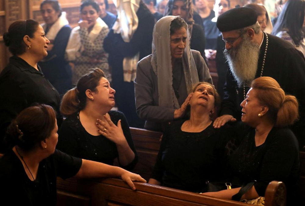 File picture shows mourners gathering at Prince Tadros Church for the funeral of Coptic Christians who were killed in an attack, in Minya, Egypt November 3, 2018. u00e2u20acu201d Reuters pic