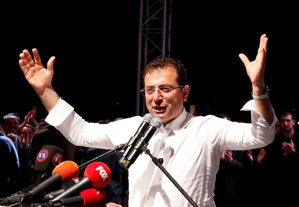 Ekrem Imamoglu of the main opposition Republican People's Party (CHP), who was elected mayor after the March 31 elections, addresses his supporters in Istanbul, Turkey May 6, 2019. u00e2u20acu201d Reuters pic