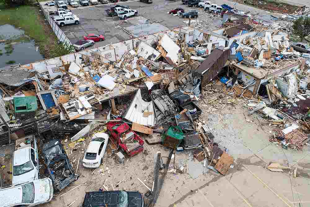 Damage to the American Budget Value Inn is seen in an aerial photo after a tornado touched down overnight in El Reno, Oklahoma May 26, 2019. u00e2u20acu201d Reuters pic