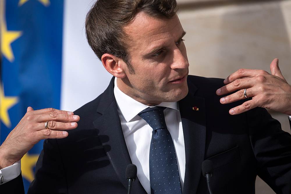 French President Emmanuel Macron delivers a speech during a meeting to support the French candidature for WorldSkills 2023 at the Elysee Palace in Paris, France, May 7, 2019. u00e2u20acu201d Reuters pic