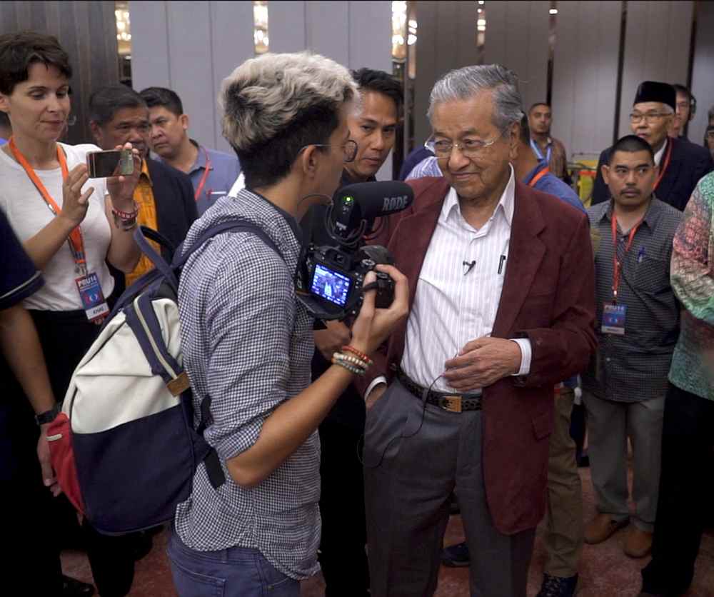 Filmmaker Ineza Roussille had unprecedented access to his granddad Tun Dr Mahathir Mohamad during the campaigning period. — Picture courtesy of 'M for Malaysia'
