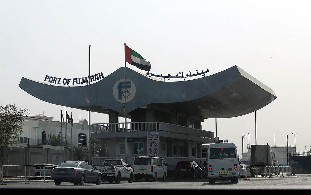 General view of the Port of Fujairah, United Arab Emirates, May 13, 2019. 