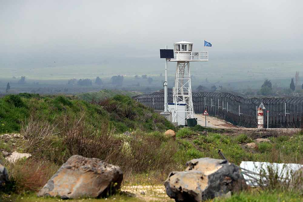 A United Nations peacekeeper observation tower is seen next to the Quneitra border crossing in the Israeli-occupied Golan Heights March 25, 2019. u00e2u20acu201d Reuters pic