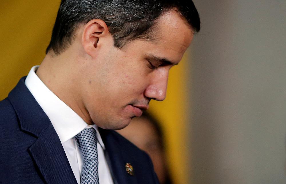 Venezuelan opposition leader Juan Guaido looks on during a news conference in Caracas, Venezuela, May 3, 2019. u00e2u20acu201d Reuters pic 