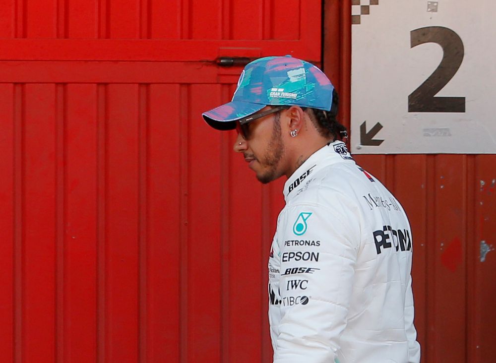 Mercedesu00e2u20acu2122 Lewis Hamilton after qualifying at the Formula One Spanish Grand Prix at Circuit de Barcelona-Catalunya, Barcelona, Spain, May 11, 2019. u00e2u20acu201d Reuters pic